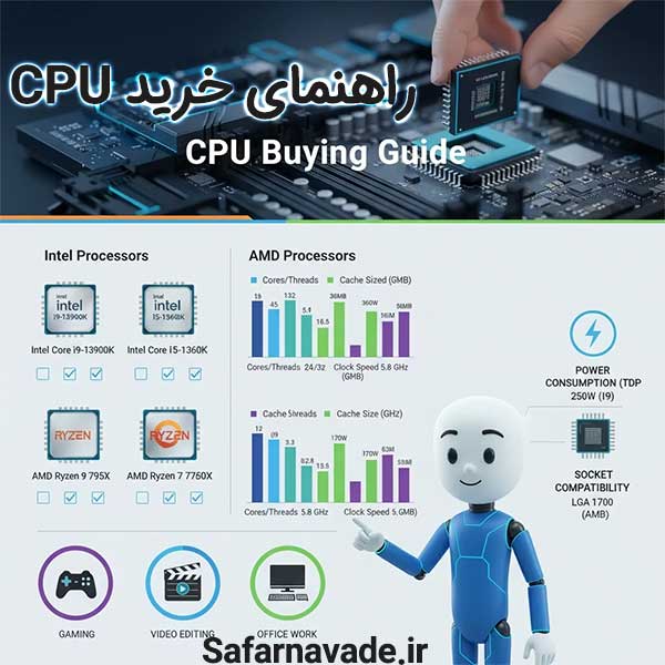 راهنمای خرید CPU و آشنایی با انواع مدل و برندهای معروف CPU (مانند Intel , AMD , ...)