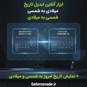 ابزار تبدیل تاریخ میلادی به شمسی و ابزار تبدیل تاریخ شمسی به میلادی و تاریخ روز به میلادی و شمسی