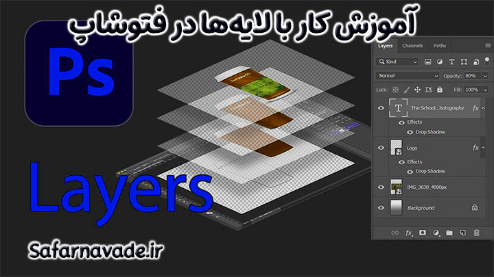 آموزش لایه فتوشاپ - فیلم آموزش کار با Layers در Photoshop منظم و حرفه‌ای طراحی کنید.