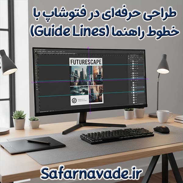 آموزش طراحی دقیق با استفاده از خطوط راهنما فتوشاپ