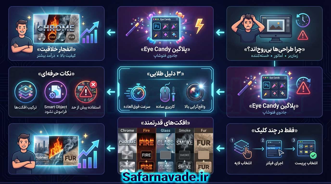 اینفوگرافیک پلاگین eyecandy فتوشاپ