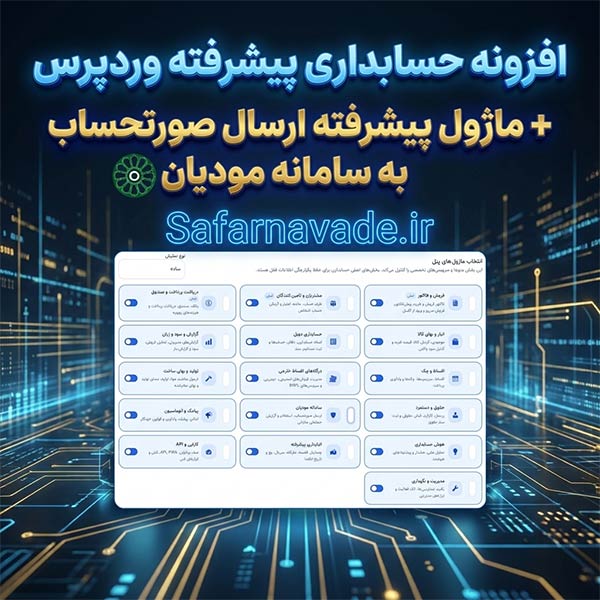 افزونه حسابداری وردپرس پیشرفته و با قیمت مناسب + ارسال صورتحساب به سامانه مودیان